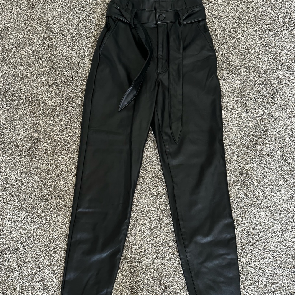 Abercrombie & Fitch Black Tie-Waist Trousers Size XS
